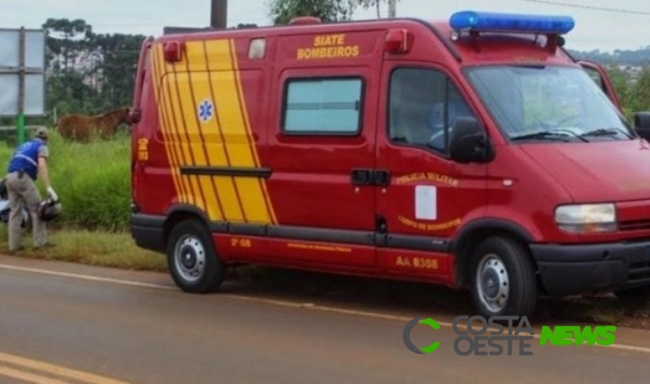 Rapaz perde o controle e sofre queda de moto em Marechal Cândido Rondon. Assista ao vídeo