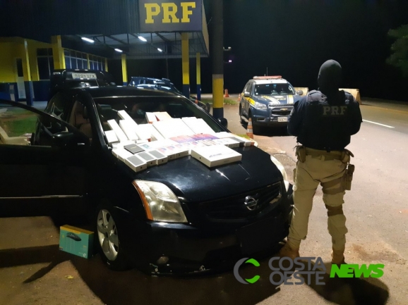 PRF apreende celulares em fundo falso de veículo