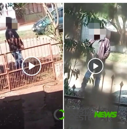 Vídeos nas redes sociais mostram suspeito praticando atos libidinosos em via pública em Marechal