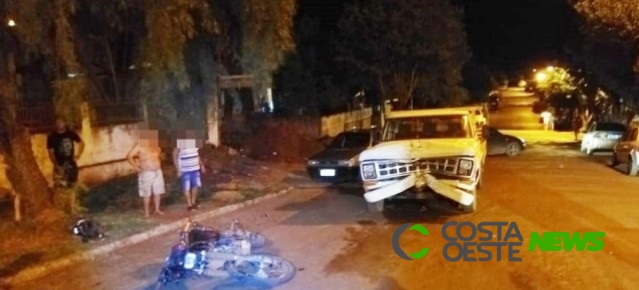 Motociclista fica gravemente ferido ao colidir com caminhonete em Matelândia