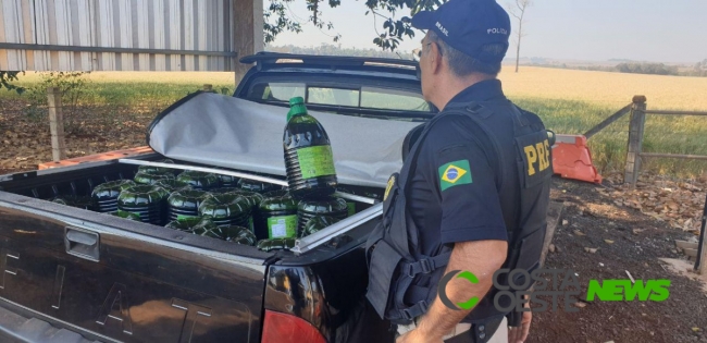 1000 litros de azeites importados irregularmente são apreendidos pela PRF