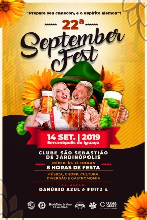 Com oito horas de duração, a 22ª September Fest promete agitar Serranópolis do Iguaçu
