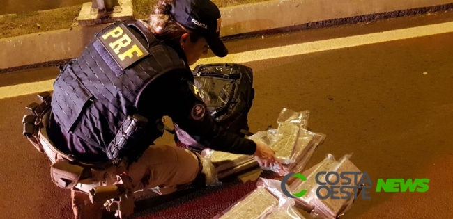 PRF encontra droga em mochila de pedestre em Matelândia