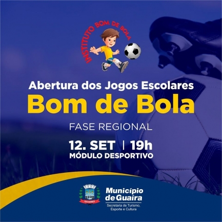 Campeonato Bom de Bola - fase regional começa hoje (12) em Guaíra