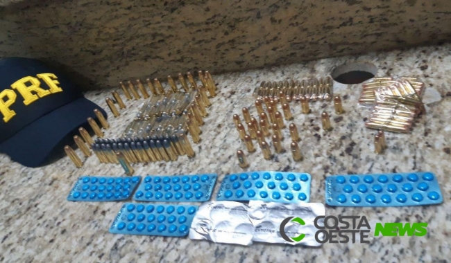 PRF detém trio com 250 munições, estimulantes sexuais e abortivos em Santa Terezinha