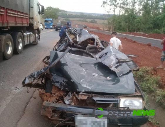 Família que iria para casamento em Marechal Cândido Rondon sofre grave acidente na BR-163