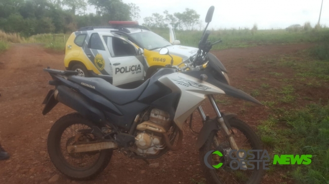 Polícia Militar de Missal recupera motocicleta roubada