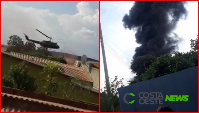 Helicóptero das Forças Armadas do Paraguai cai em Pedro Juan Caballero