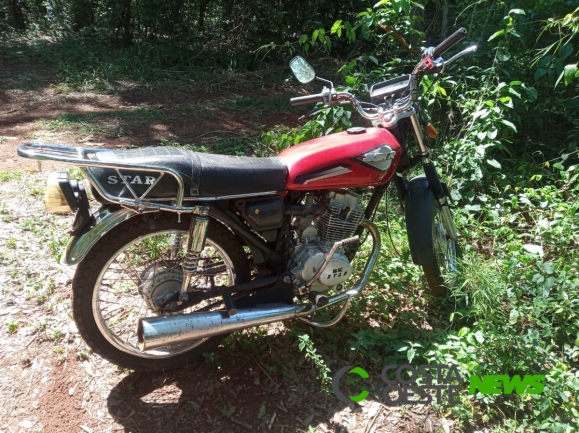 Polícia Militar de Missal localiza motocicleta abandonada no interior