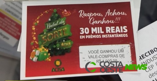 Ao comprar na Farmácia Cooperfarma, santa-helenense fatura vale compras de R$ 1 Mil da campanha ???Raspou, Achou, Ganhou???