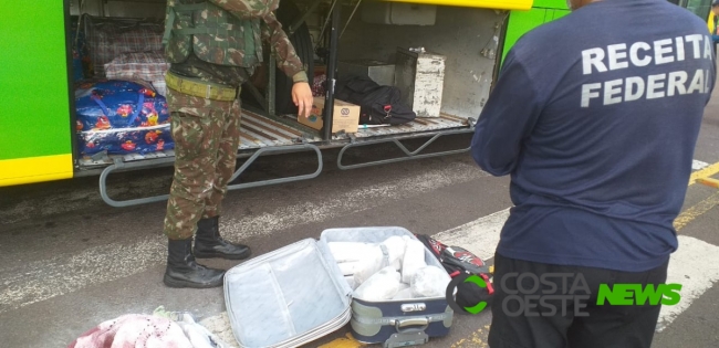 Mala com drogas é apreendida em Guaíra