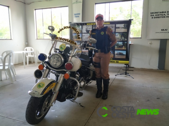 Paraná Cidadão conta com exposição de unidade móvel e Harley-Davidson da PRE em Santa Helena