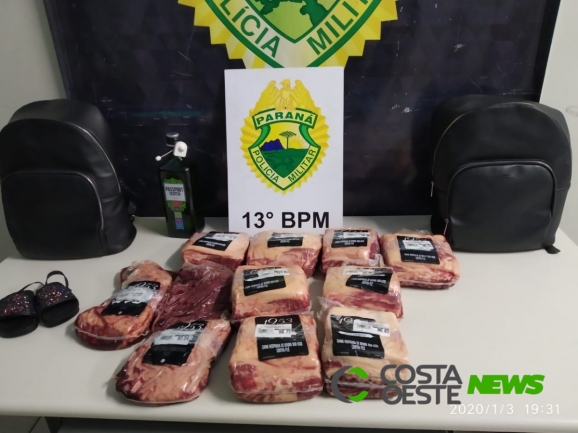 Irmãs são presas após furtarem quase R$ 1 mil em carnes e bebida de hipermercado