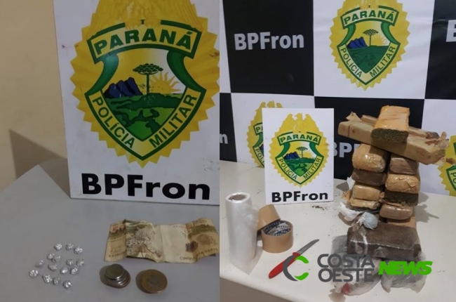 BPFron fecha ponto de venda de drogas; em outra ação mulher é presa com pedras de crack