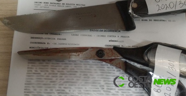 Tentativa de homicídio por esfaqueamento entre homem e mulher é registrado em Santa Helena