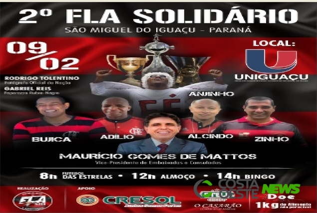 2º Fla Solidário será domingo (09) em São Miguel do Iguaçu 