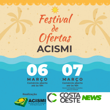Acismi prepara Festival de Ofertas com descontos de até 70%	