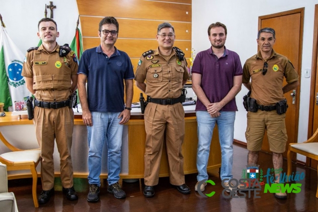 Comandante do 14º Batalhão da PM esteve em Missal reforçando apoio às políticas públicas de segurança