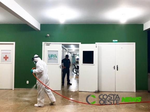 Coronavírus: Processo de desinfecção inicia nas Unidades de Saúde em Guaíra