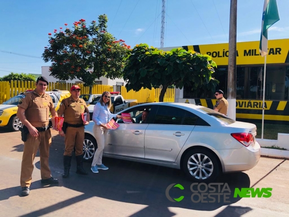 Posto policial rodoviário de Santa Helena realiza campanha de prevenção e combate a Dengue