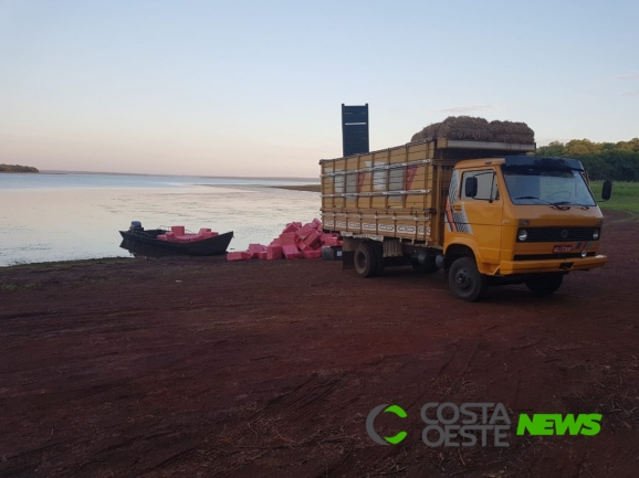 Caminhão, barco e cigarros são apreendidos em Sub-sede, interior de Santa Helena