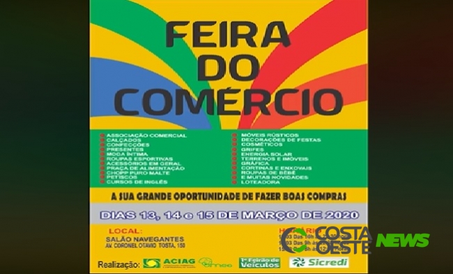 Feira do Comércio e 1º Feirão de Veículos acontece neste final de semana em Guaíra