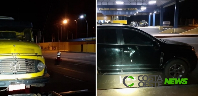 PF e PRF interceptam comboio de contrabandistas na região de Guaíra 