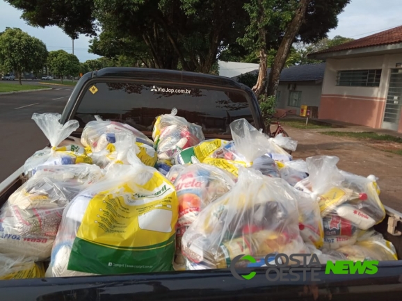 Mais de 150 cestas básicas são doadas por servidores da Polícia Federal e Força Nacional em Guaíra