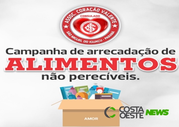 Associação dos Colorados Coração Valente prepara arrecadação de alimentos e agasalhos 