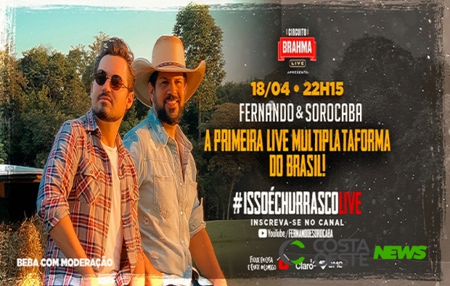 Isso é Churrasco: produtos Frimesa estarão na live da dupla Fernando e Sorocaba