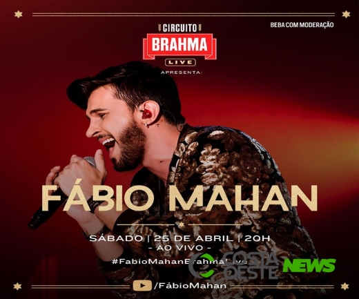 Sábado tem live com o medianeirense Fábio Mahan; único representante da região no Circuito Brahma