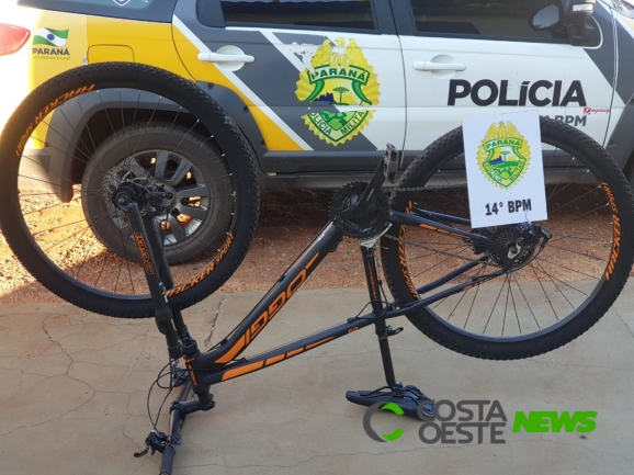 PM recupera bicicleta furtada e cumpre mandado de prisão no Jardim Florença em Medianeira