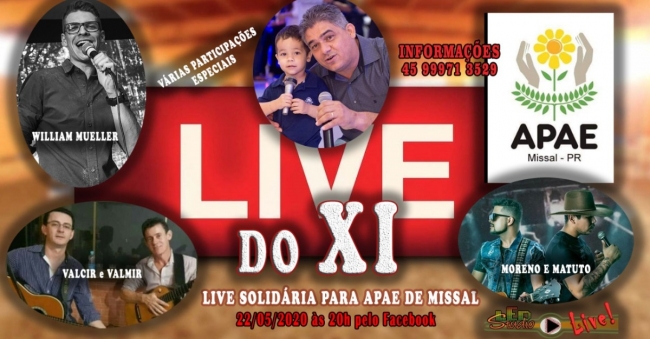 Sexta-feira tem live beneficente do Laser Som do Xi