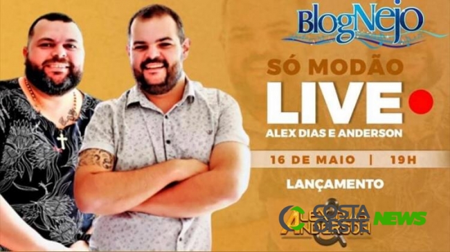 Só modão: ?? hoje (16) live com Alex Dias e Anderson 