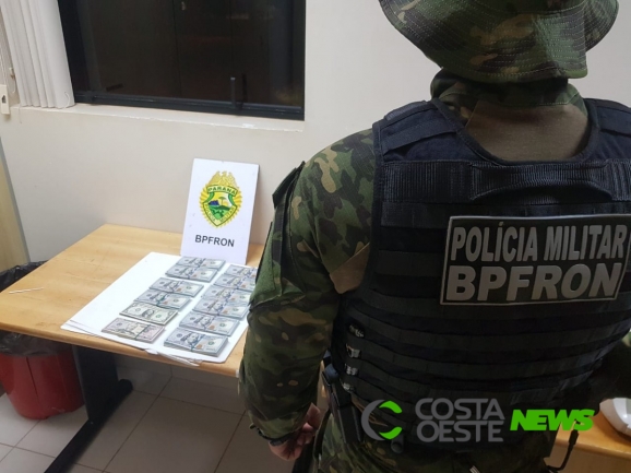 BPFron apreende mais de 53 mil dólares em São Miguel do Iguaçu