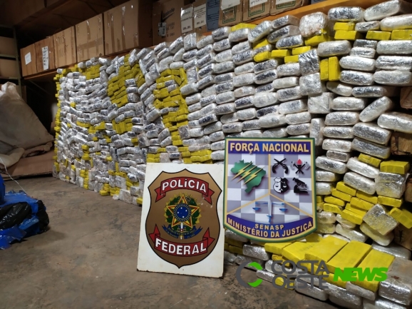 Polícia Federal de Guaíra realiza apreensão de 1.6 toneladas de maconha