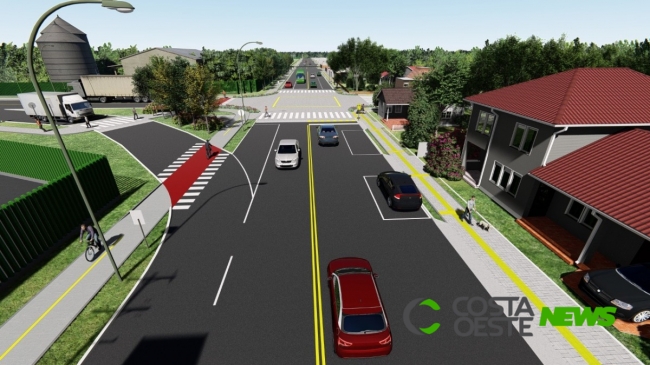 Veja em 3D como ficará a Rua Vereador José Biesdorf após a revitalização em Santa Helena
