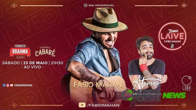 ?? hoje: ???Toma Laive??? Fábio Mahan com participação especial do comediante Alorino Jr