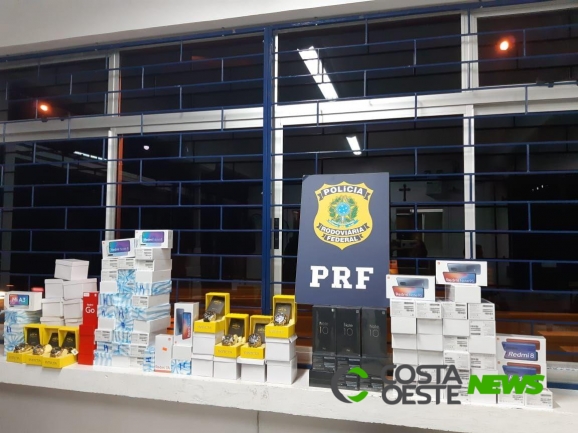 Operação Tamoio: PRF apreende maconha, pistola, munição, celulares e relógios