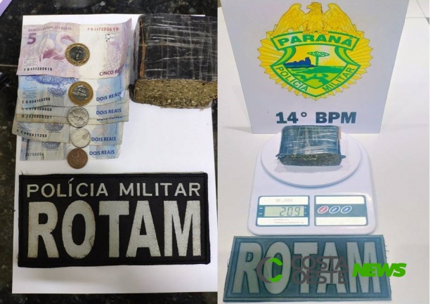 Homem compra droga para usar com colegas de trabalho e acaba preso pela PM em Medianeira