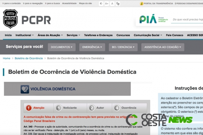 Registro de Boletim de Ocorrência de violência doméstica já pode ser feito pela internet