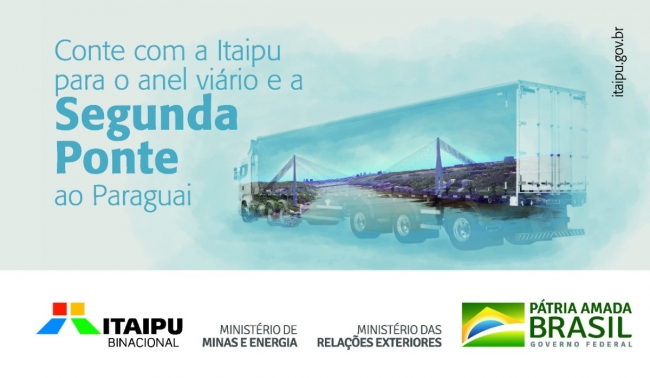 Transformação e legado: Itaipu apresenta em painéis de estrada iniciativas e obras no Oeste do PR