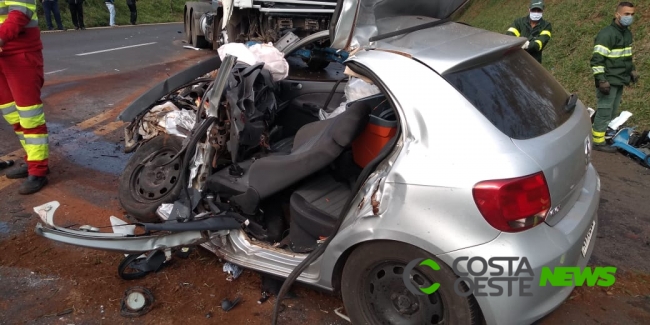Moradores de Medianeira morrem em acidente na BR-277, em Cantagalo