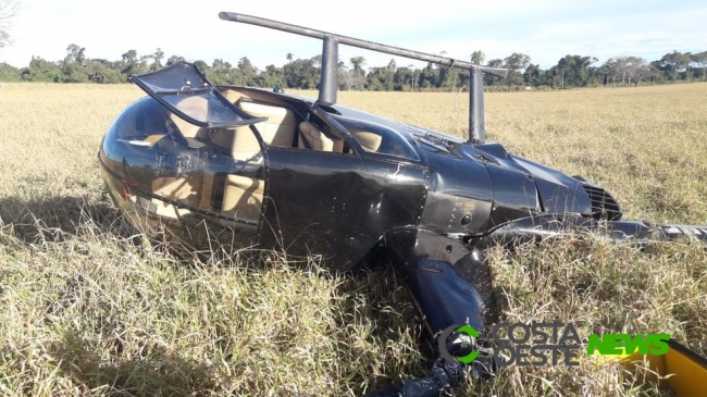 Helicóptero faz pouso forçado e polícia encontra mala com R$ 500 mil no Paraná