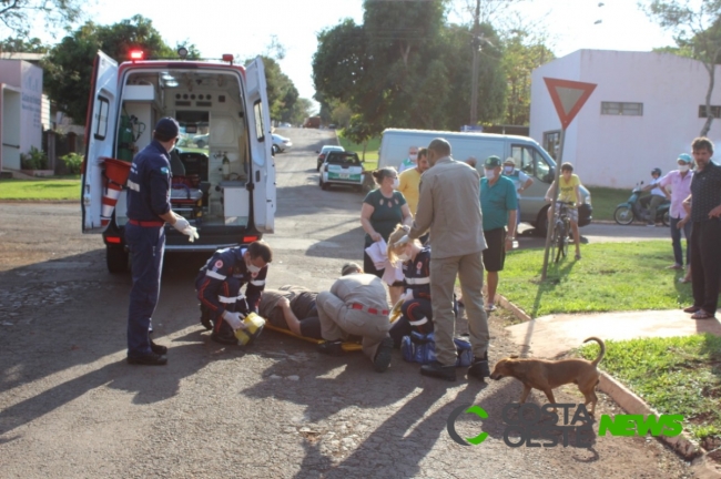 Acidente deixa uma pessoa ferida no Bairro Vila Rica em Santa Helena