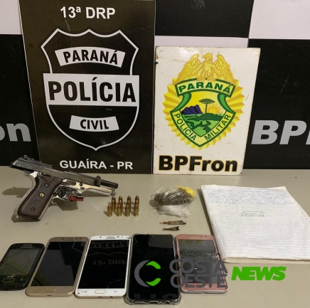 Casal é preso com pistola e munições em Guaíra