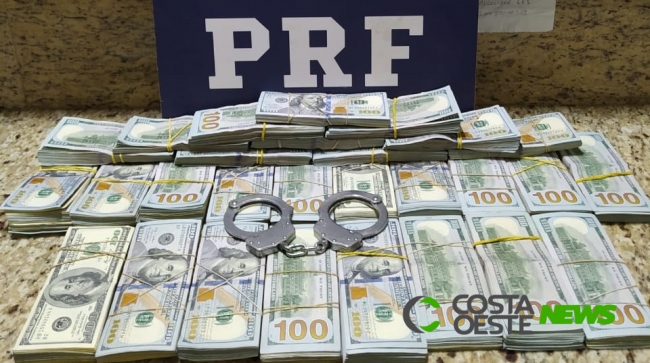 PRF apreende 268 mil dólares na BR-277, em Santa Terezinha de Itaipu