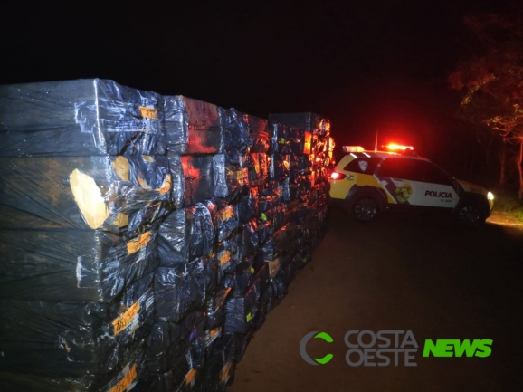 ROTAM apreende grande quantidade de cigarros contrabandeados em Itaipulândia