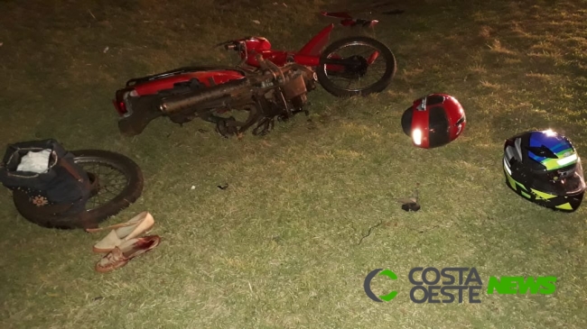Duas crianças ficam em estado grave após acidente com moto na BR-277 em Medianeira