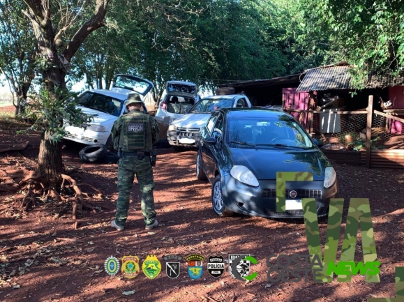 Polícia estoura depósito de contrabando e apreende nove carros em Guaíra